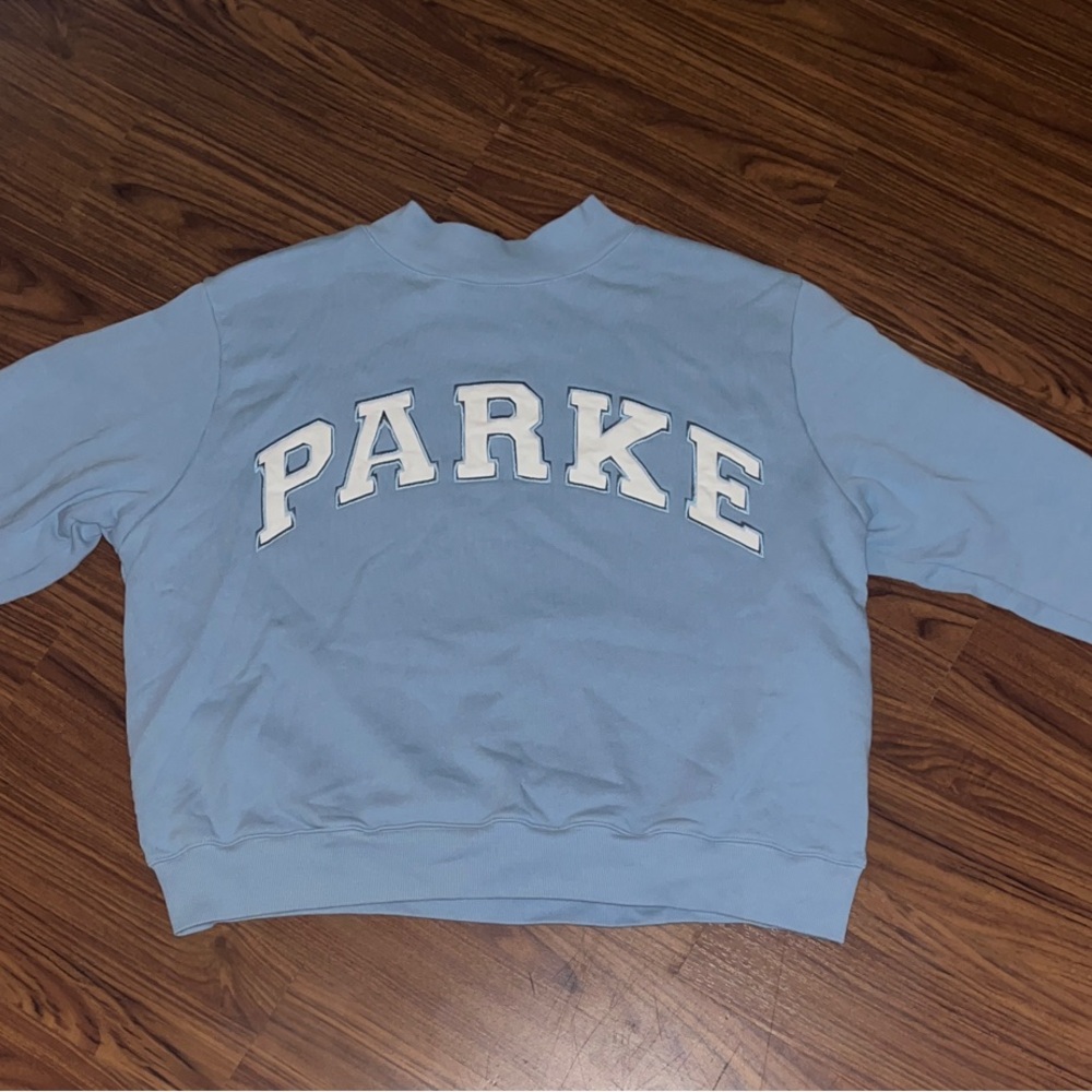 Parke Women's Light Blue Cowl Neck Sweater